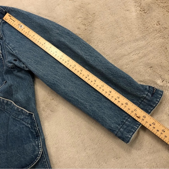 LL Bean Vintage Denim Chore Barn Coat Jacket size medium - Picture 14 of 15